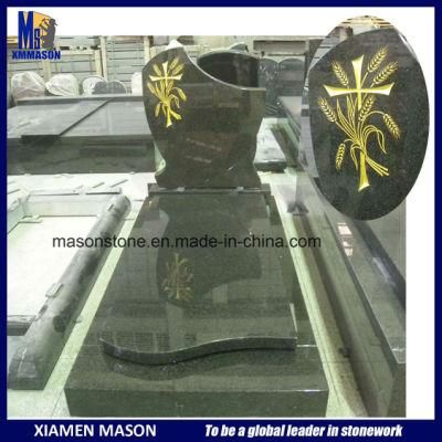 Mason Granite Monument with Sand Blasting for Cross