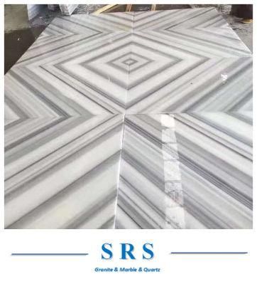 Popular Marmara White Marble Wooden Marble Slabs/Tile