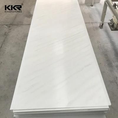 100% Pure 12mm 30mm Corian Acrylic Solid Surface Sheets in Black Textured Veining for Kitchen and Bathroom