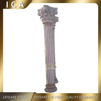 Hand Carved Exterior Decorative Pillar Stone Marble Columns for Sale