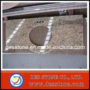 Granite Bathroom Santa Cecila Vanity Top with Single Sink (DES-C012)