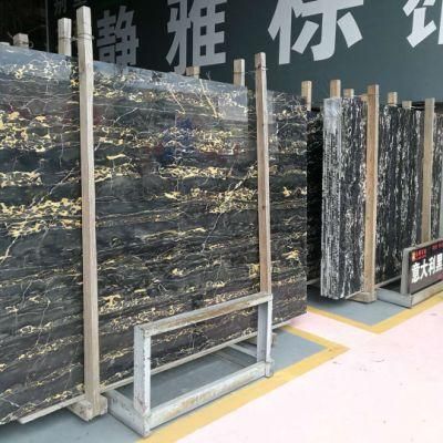 Athens Portoro Black Marble Slabs Prices Gold Flower Veins