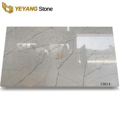 Wholesale China Polished White/Black/Grey/Veins Artificial/Engineered Quartz Stone Slabs