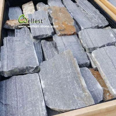 Natural Split Blue Quartzite Random Loose Stone Tile and Corner
