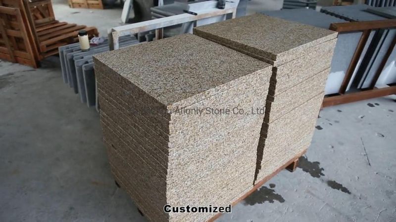 Bullnose Curved Yellow Granite G682 Swimming Pool Paver Copping