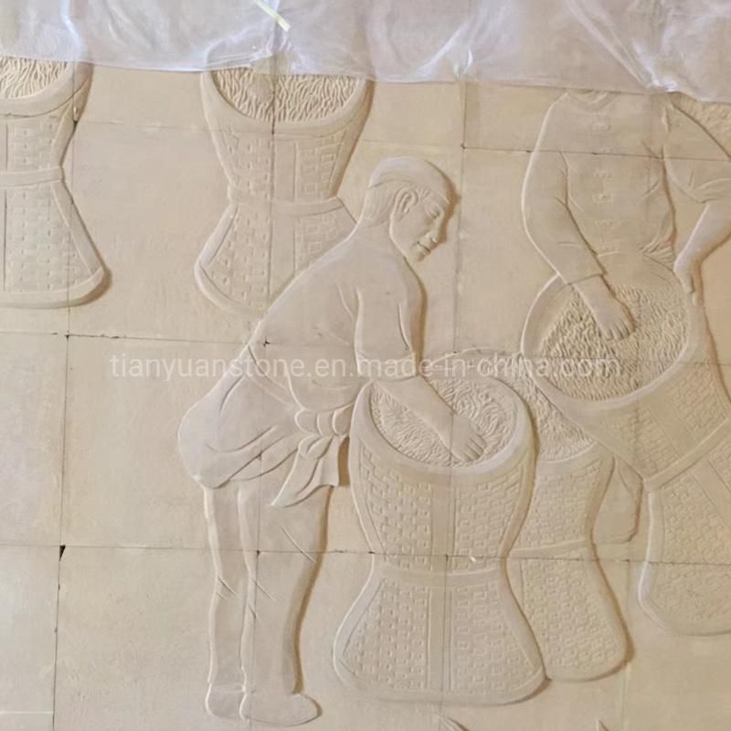 Art Sculpture Sandstone Interior Background Wall
