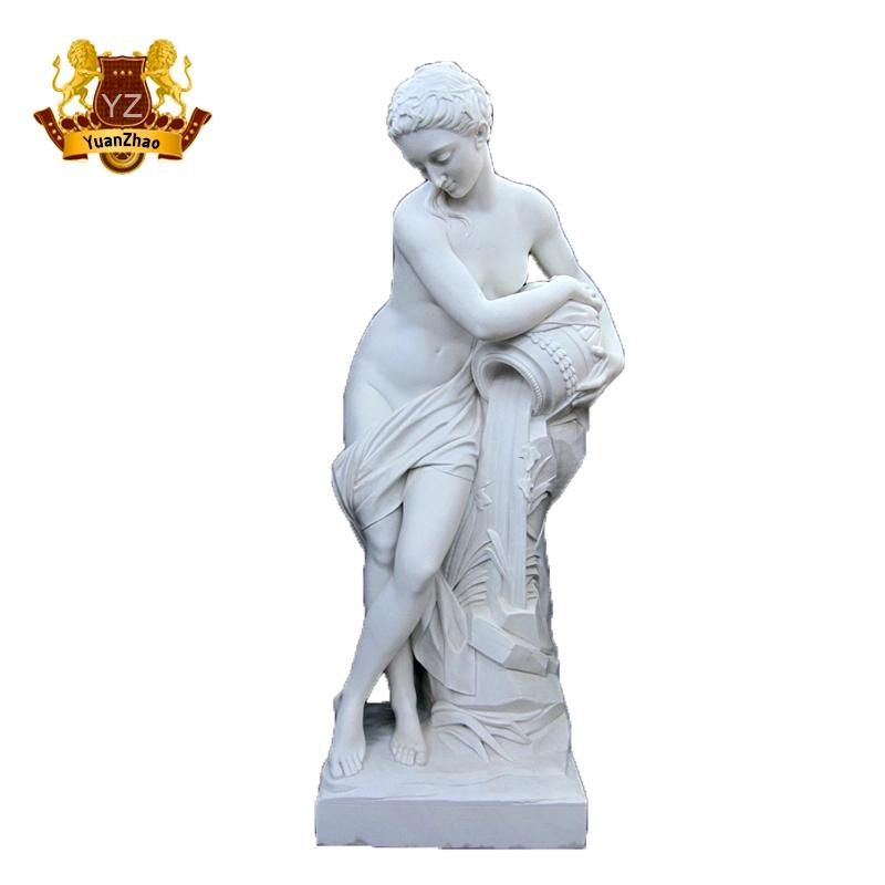 Garden Decoration Life Size White Marble Nude Figure Woman Sculpture for Sale