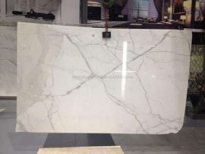 White Marble Slab Grey Grain Interior Decoration/Wall Floor Covering/Bathroom Tile