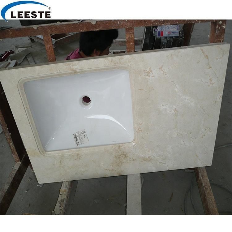 China Factory Promotion Price Marble Vanity Tops From with a Sink Hole Hot Selling Vanity Countertop