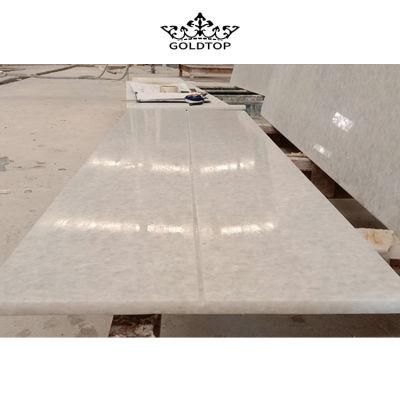 New Products Marble Stone Slab for Kitchen Cabinet Worktop Work Top Solid Surface Crystal White Marble Countertop