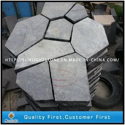 Natural Black Basalt Paving Stone or Irregular Flag Stone