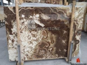 Classical Onyx Slab Brown Onyx for Interior Wall