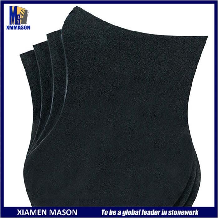 Fujian Made High Polishing Black Granite Gravestones with Modern Design