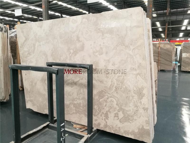 Indoor Flooring Polished Light Gray Marble Stone Slab