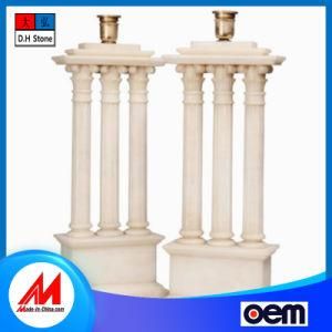 Customizable Granite Marble Stone Carving Lamp Post