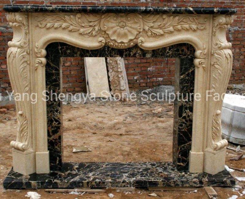 Natural Stone Custom Production Marble Fireplace (SY-MF318)