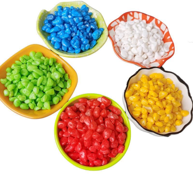 Yellow Dyed Colored Gravel Aquarium Painted Sands/Garden Decoration Gravels/Landscaping Stone