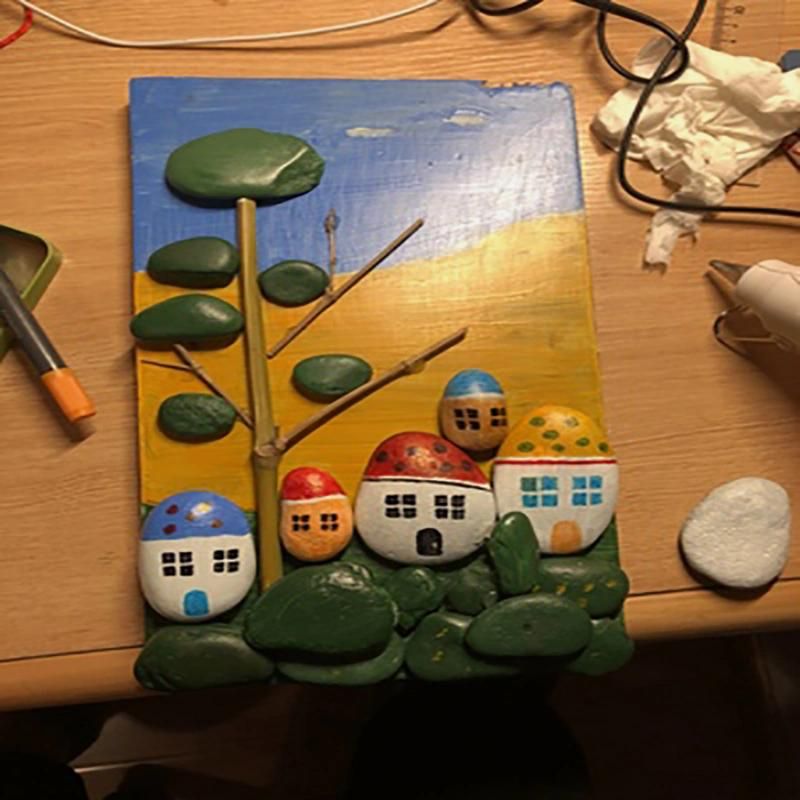 Mixed Painting Stone for Christmas Gifts