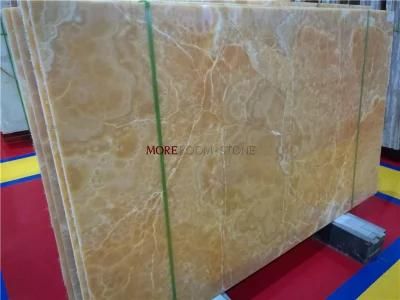 China Supplier Honey Yellow Onyx Marble Stone Slab