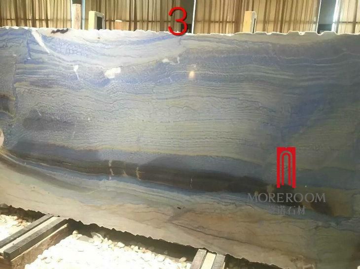 Italy Marble Stone Exhibition Azul Macauba Grainte Light Blue Marble Slab