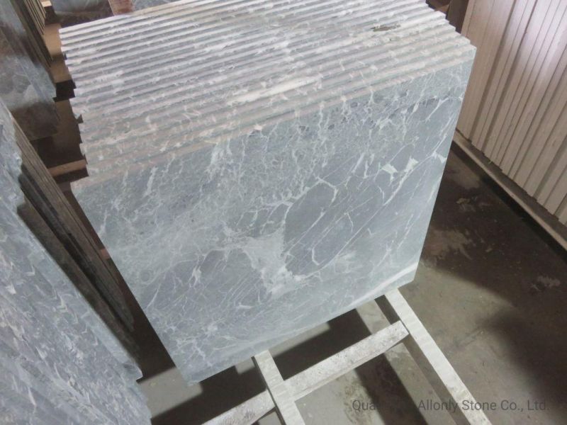 Acid Wash Surface Tinos Green Marble Flooring Tile for Hotel Decoration