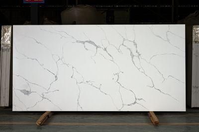 High Quality Artificial Marble Countertop White Calacatta Quartz Stone