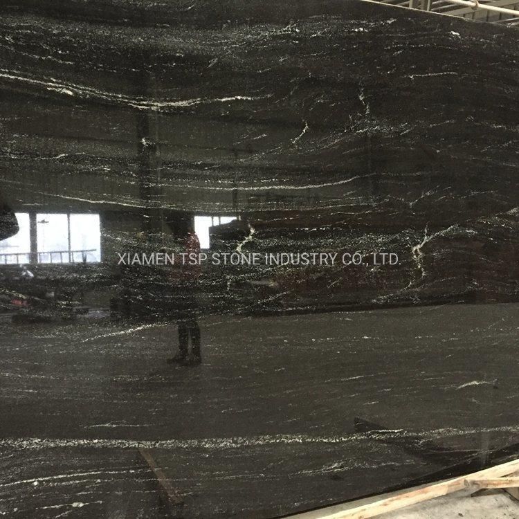 Brazil Via Lactea Black Granite Slab for Project