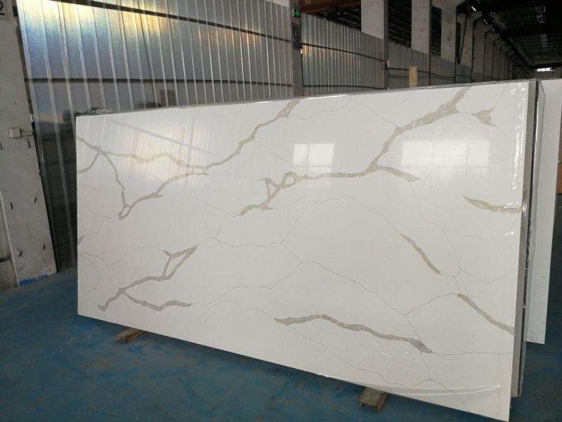 White Countertops with Quartz Stone Material Customized Size