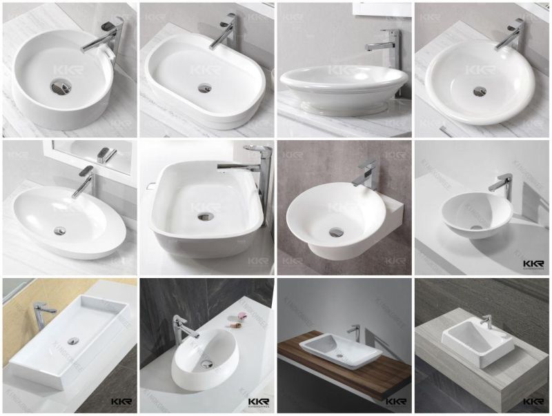 Artificial Stone Countertops Vanity Tops Solid Surface Cabinet Wash Basin