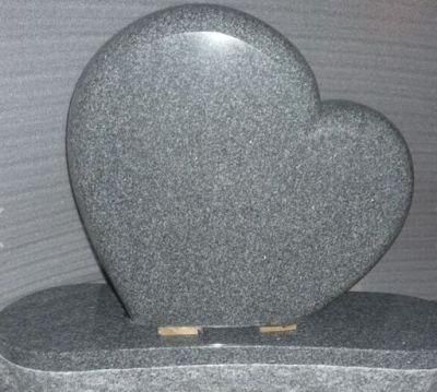 China Grey Granite American Style Heart Tombstone