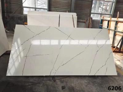 Hot Sale Artificial Calacatta Quartz Stone Slab Used for Kitchen Countertop