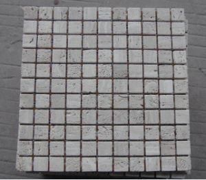 Honed Beige Travertine Mosaic Tiles
