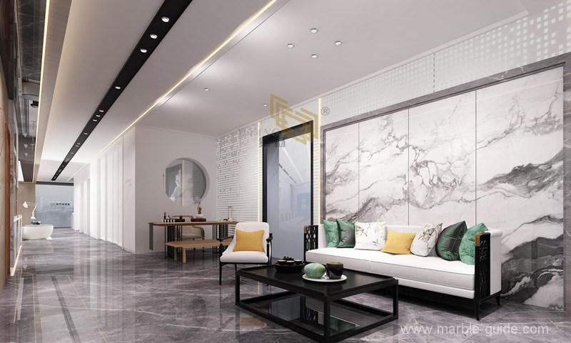 Artificial Marble Grey Sintered Stone for Flooring/Wall/Table/Kitchen/Countertop