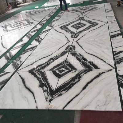 Black and White Polished Natural Panda Marble for Interior Wall Cladding and Flooring