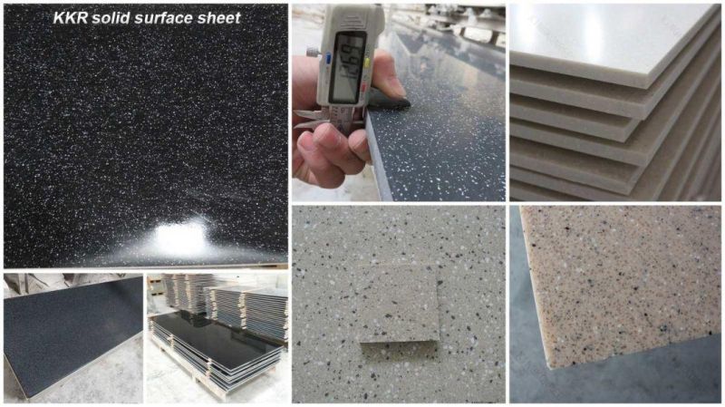 12mm Grey Color Acrylic Solid Surface for Precut Kitchen Countertop (190807)