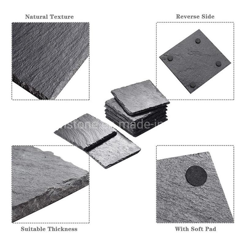 Natural Black Slate Stone Cheese Board, Dinner Plate, Sushi Plates for Tableware