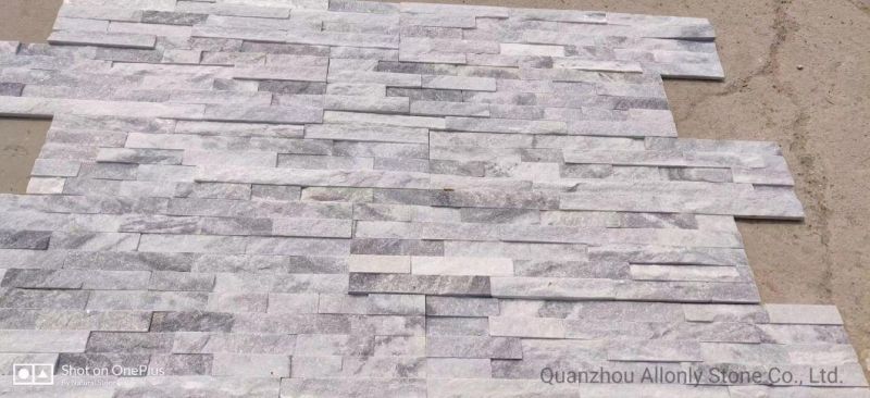 Cloud Grey Quartzite Cultural Stone Panel and Stacked Stone for Wall Cladding and Kitchen Backsplash