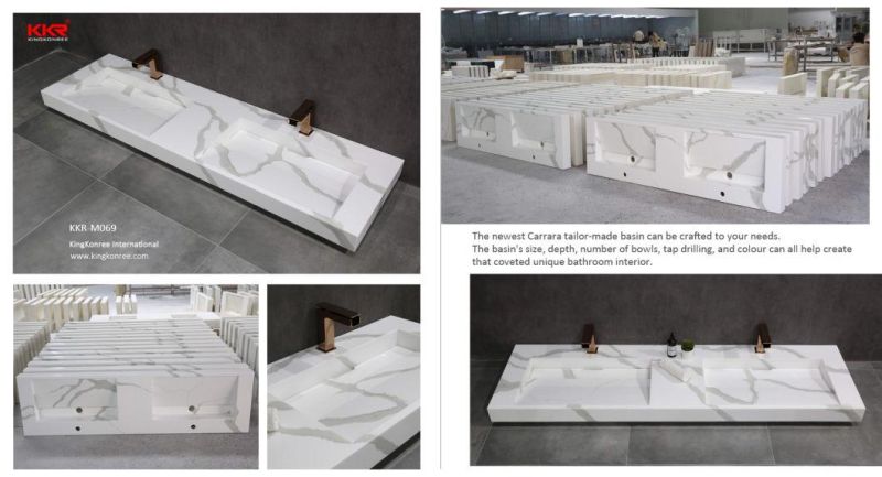 Artificial Stone Acrylic Solid Surface Bathroom Vanities
