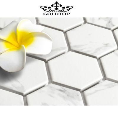 Hot Sale Polished Calacatta White Marble Mosaic Tile for Floor Decoration