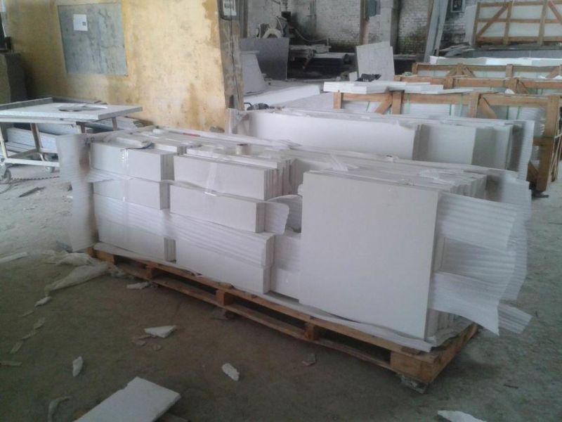 Super White Quartz Slabs for White Countertop in Cheap
