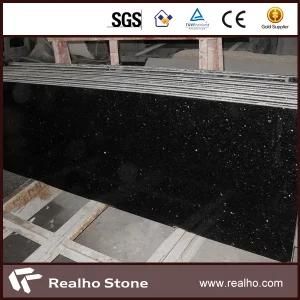 Grade a Polished Black Galaxy Granite Slabs for Tiles / Countertops
