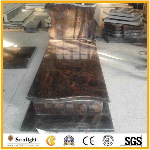 China Juparana, Sand Wave Granite Monument/Headstone/Granite Stone Tombstone