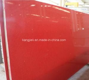 Red Color/Red Sparkle Color Recomposed Artificial Quartz Slabs