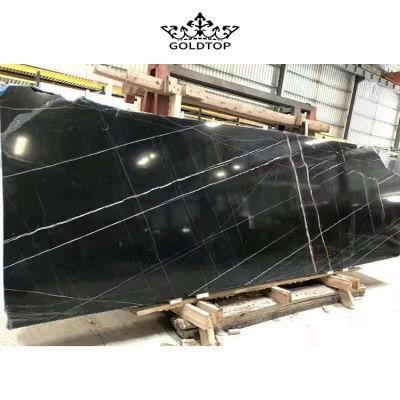 Black Marble with Golden Veins for Wall Decoration