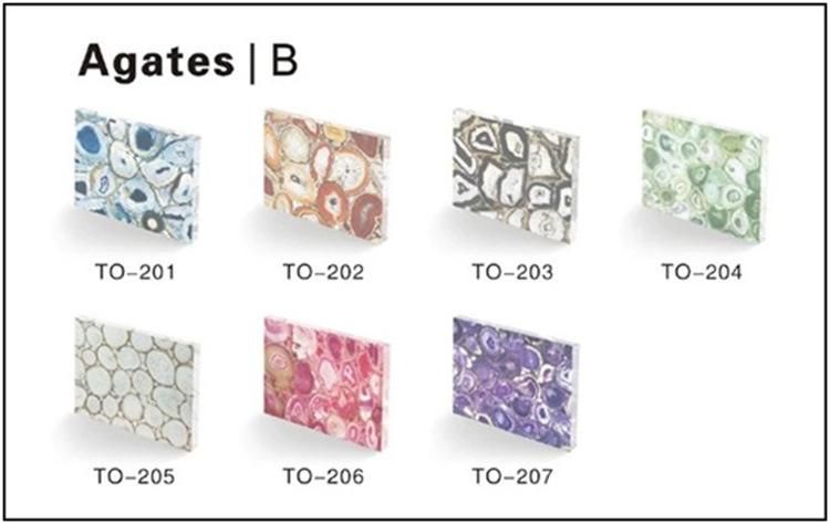 Pink Stone Semiprecious Stone Agate Slab Tile for Vanity Top