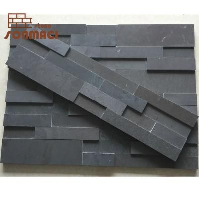 Outdoor Black Slate Cultured Stone Wall Cladding