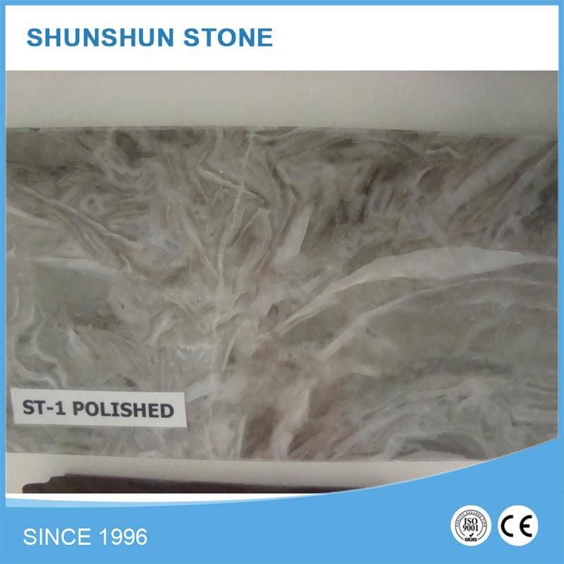 Grey China King Flower Marble Slabs for Wall and Flooring