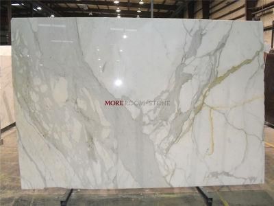 Lightweight Natural Stone Calacatta Gold Marble Composite Aluminum Honeycomb Panel for Wall Tile