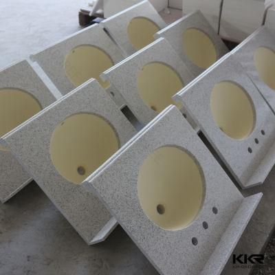 Natural Stone Cultured Marble Bathroom Solid Surface 43 Inch Vanity Top with Undermount Sink
