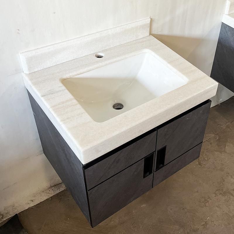 Hotel Bathroom Use Square White Wood Marble Countertops Matching Cabine Vanity Table Bathroom Vanitie Countertops Vanity Tops
